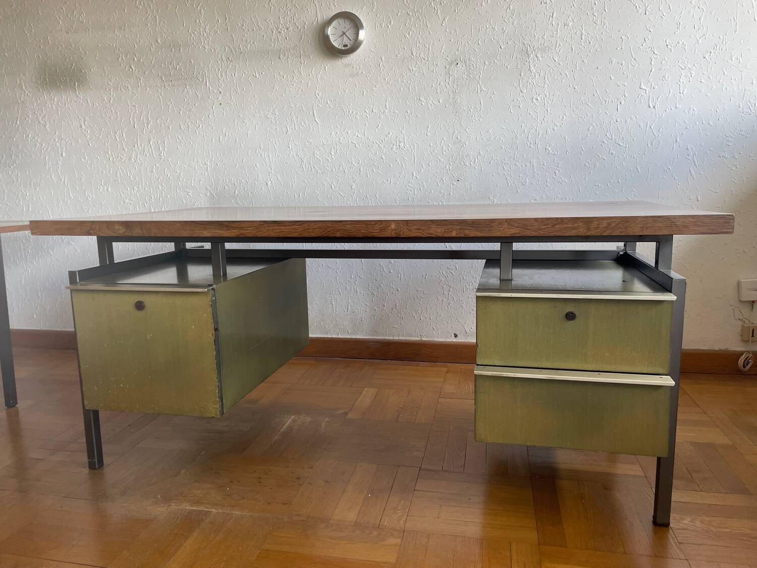 Bureau en palissandre et metal