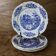 4 vintage Sarreguemines Castle model dessert plates