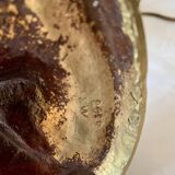 Art Deco gilded bronze lamp base.