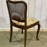Set of 6 English walnut chairs from the 1950s