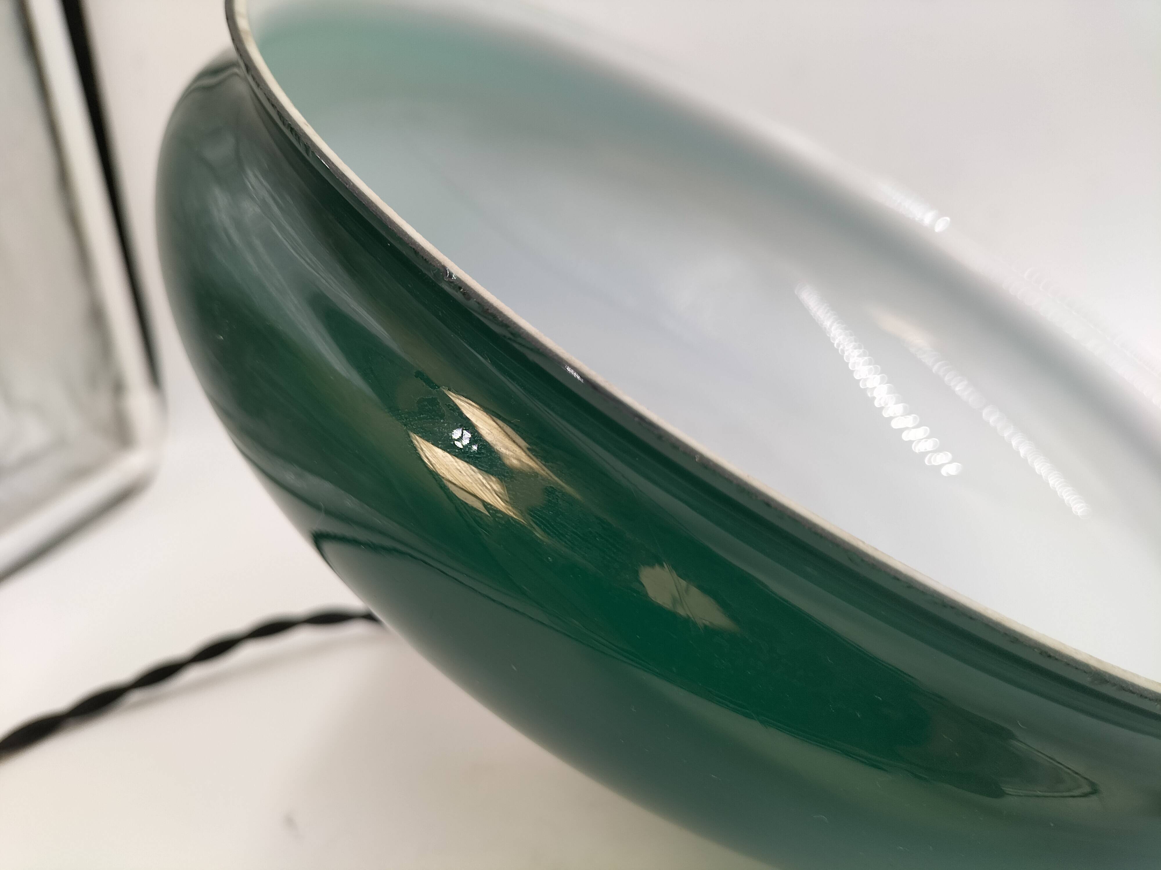 Green opaline pendant lights