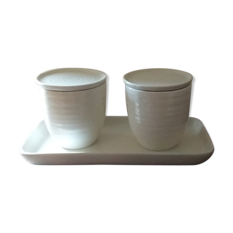 Duo of ceramic pots