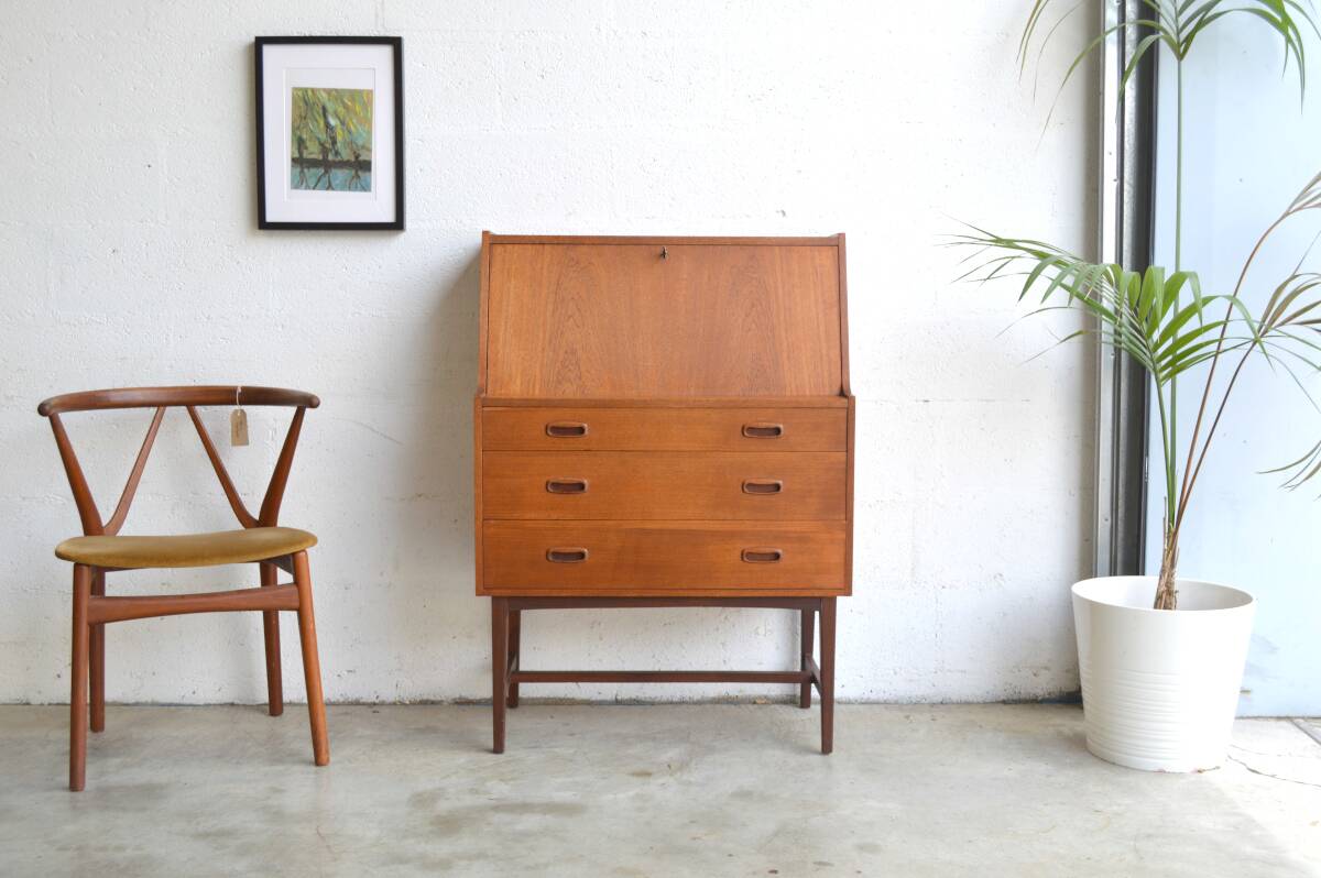 Teak secretary 77cm