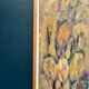 Large Swedish Oil on Panel – "Green Composition" – Signed – Vintage and Recently Framed – 77 × 41 cm (30.3 in × 16.1 in)