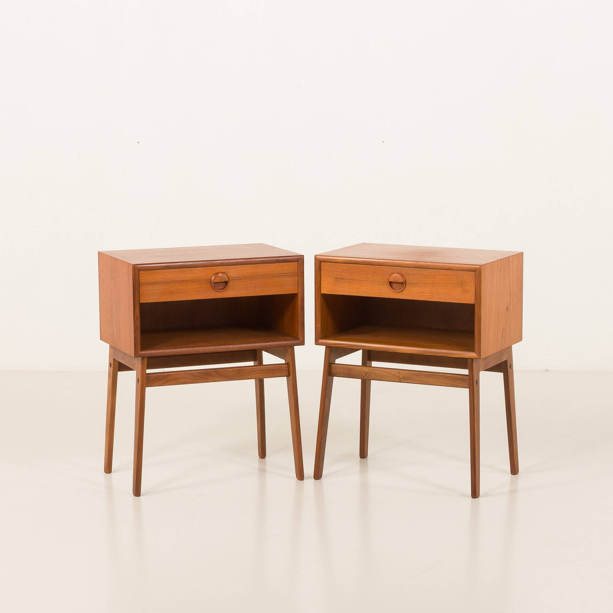Pair of mid-century teak nightstands, Denmark 1960s