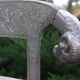 Vintage silver metal chair