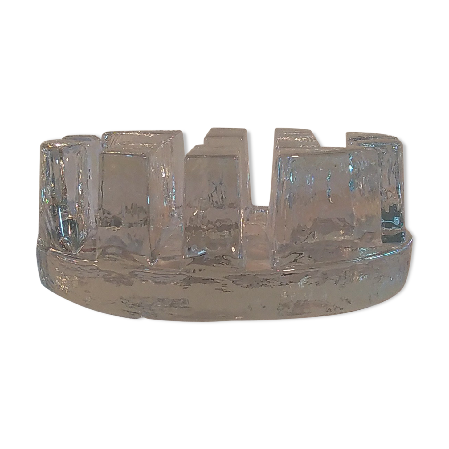 Textured in the taste of walther glas glass ashtray 70s