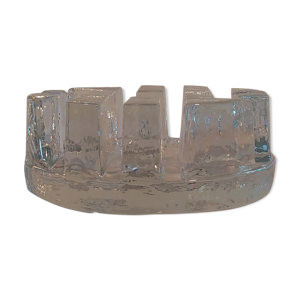 cendrier en verre texturé années 70