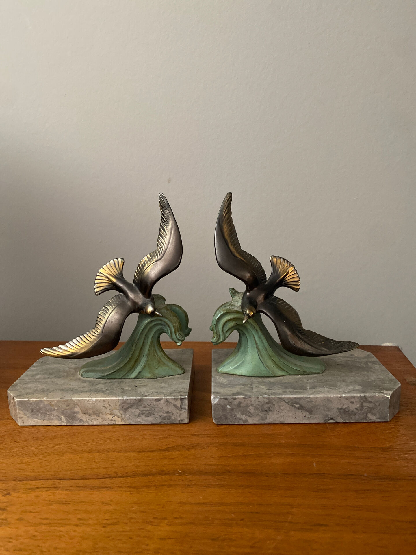 Bookcases seagulls Art Deco