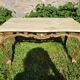 Louis XV coffee table in white Carrara marble with a gilded bronze base.