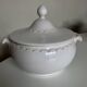 Neoclassical Festons Pierre Motton earthenware soup tureen from Gien, 1970