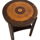 Art Deco Oak Side Table Inlaid Leaf coromandel minimalist design