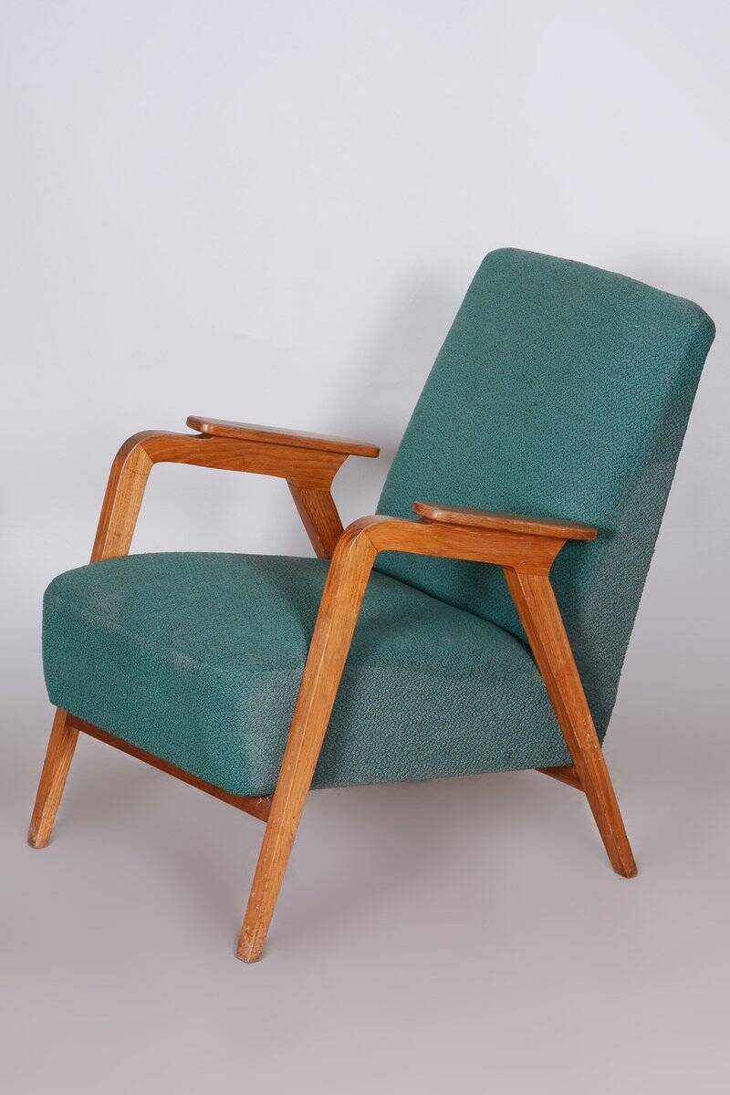 Art Deco Armchair in Beech, 1940s
