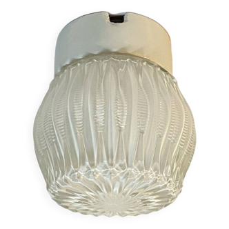 Minimalist white glass and porcelain wall light 1970 1980 seventies eighties LAMP-7200