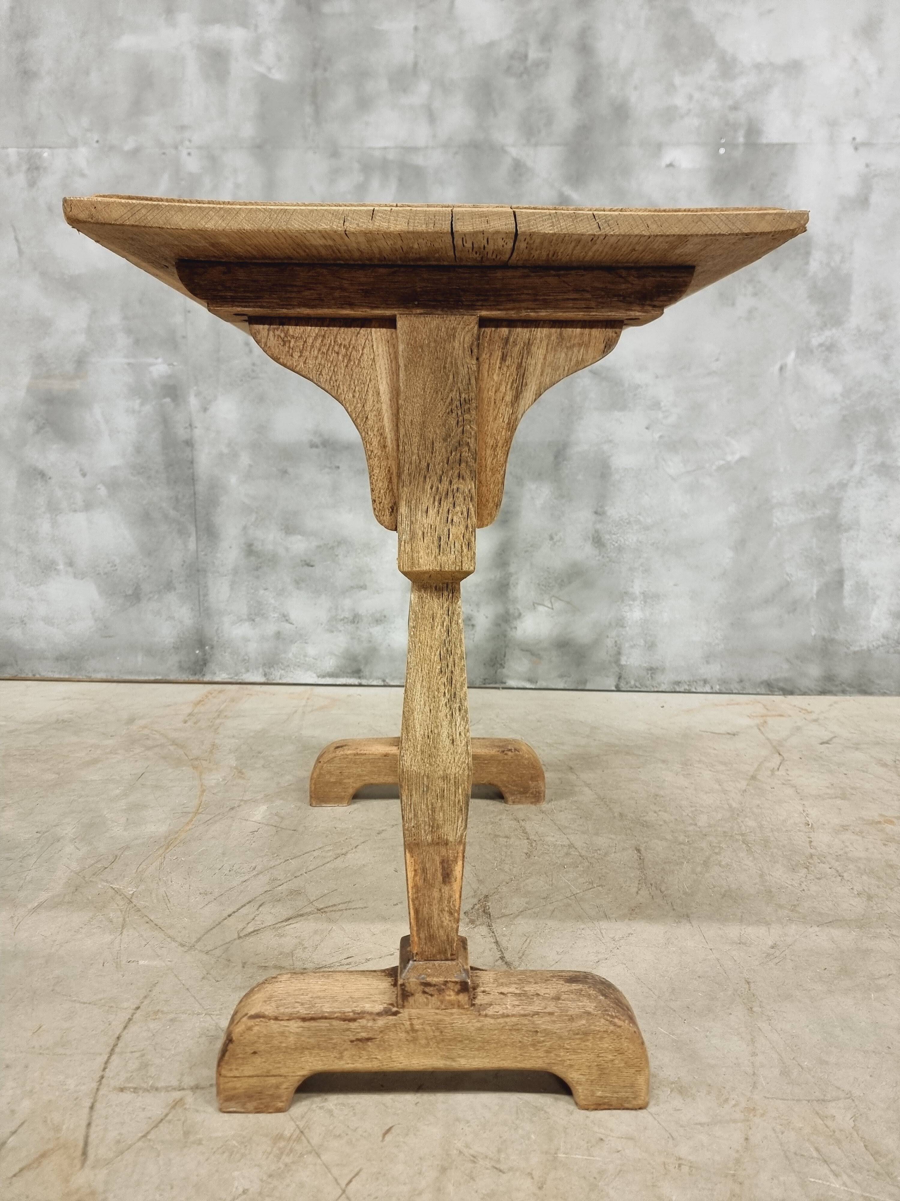 Antique French bistro table | 1920-1940 | Oak wood