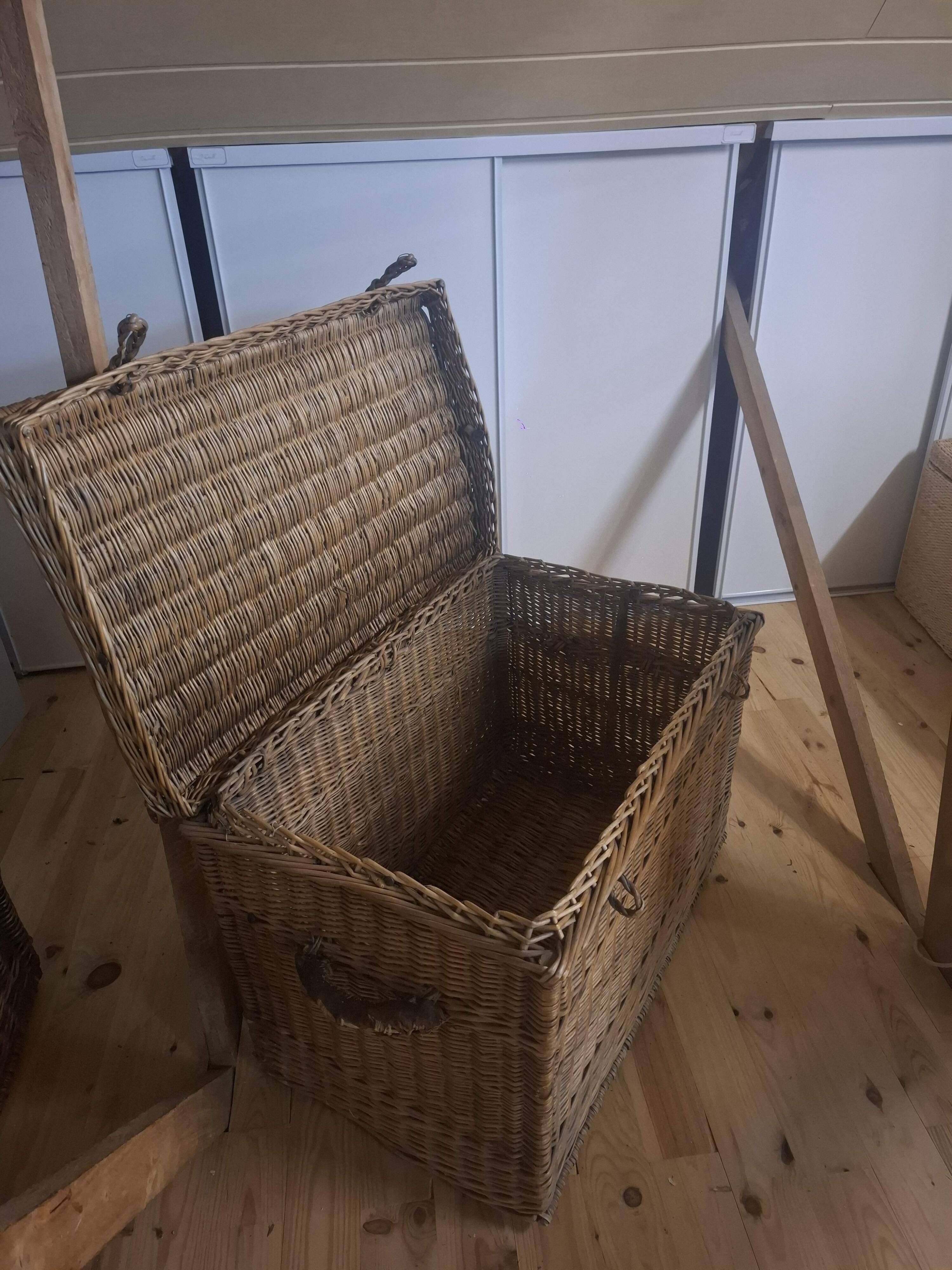 Wicker travel trunk