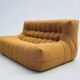Yellow bouclé comfy Living room set
