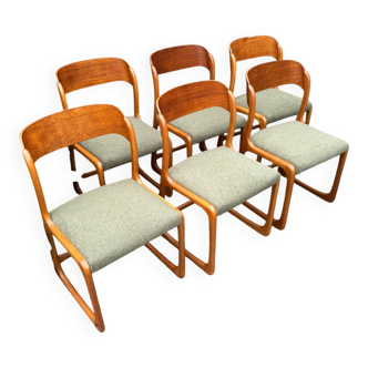 6 chaises traîneaux de baumann