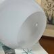 Globe lampshade in white opal, open for wall lamp chandelier, 20 cm.