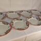 Series of 8 vintage dessert plates Montmorency model of Longwy faïenceries
