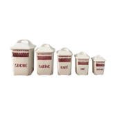 Set of 5 pink spice pots