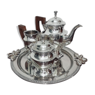 Art Deco style silver metal coffee service