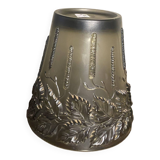 Vase pate de verre feuilles