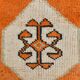 Beige & Orange Vintage Runner Rug, 83x383Cm