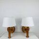 Pair of Aneta Scandinavian wooden wall lights, 1960s