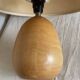 Vintage turned wooden lamp 1970