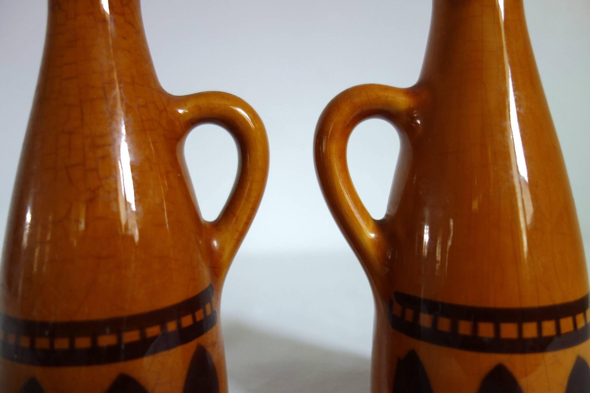 2 Longchamp glazed ceramic pitchers from the 70s
