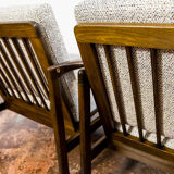 Pair of Restored Beige B-7522 armchairs by Zenon Bączyk, 1960’s