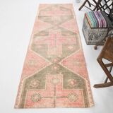 3x9 Peach Red Vintage Turkish Runner Rug, 91x274Cm SK20604