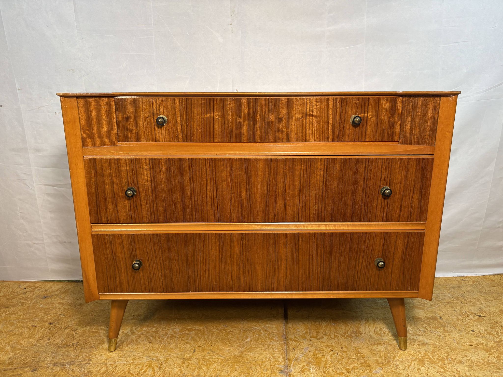 Mid Century Retro Teak Chest of Drawers by Austinsuite Circa 1960  A stunni