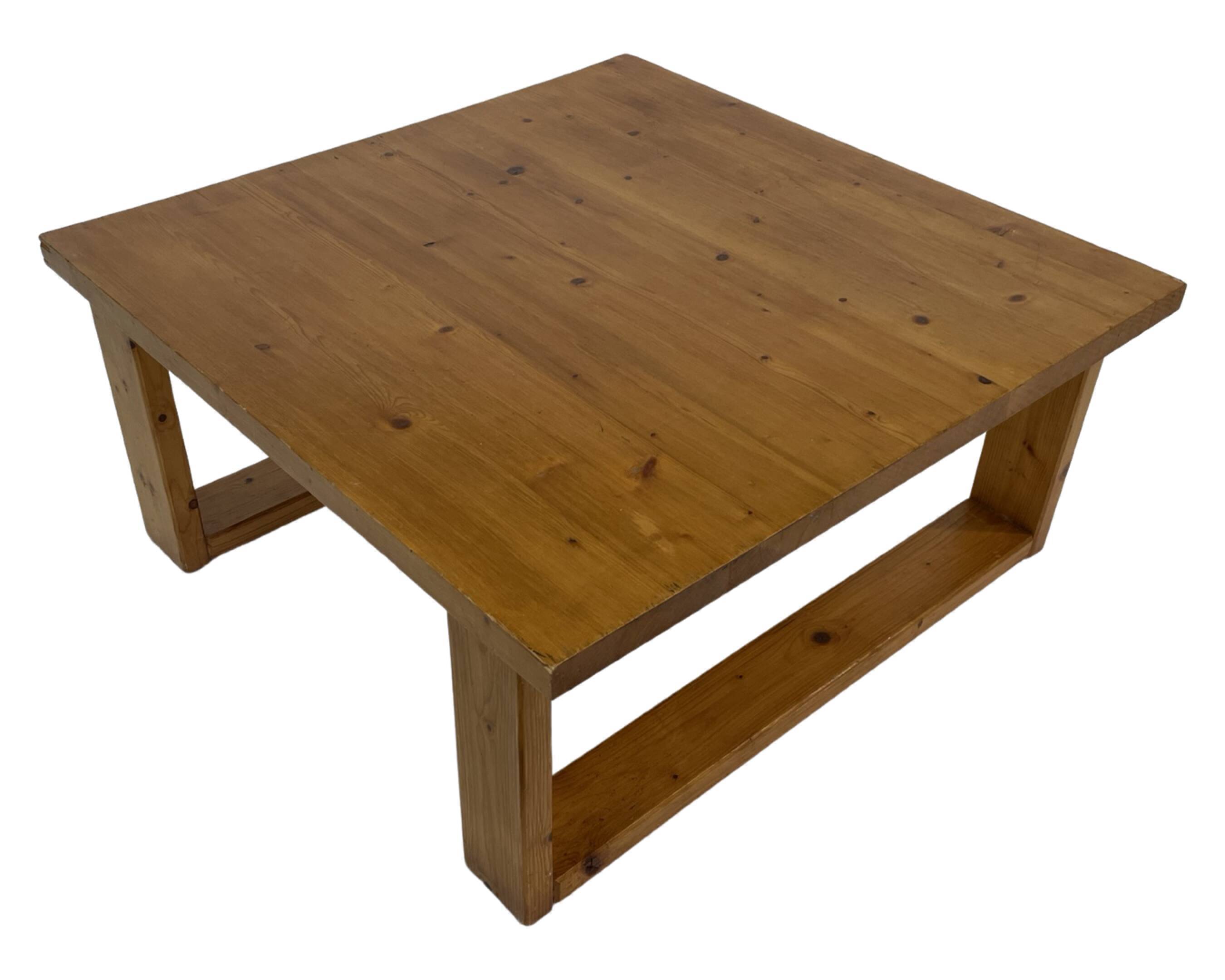 Vintage coffee table pinewood minimalist 1960s