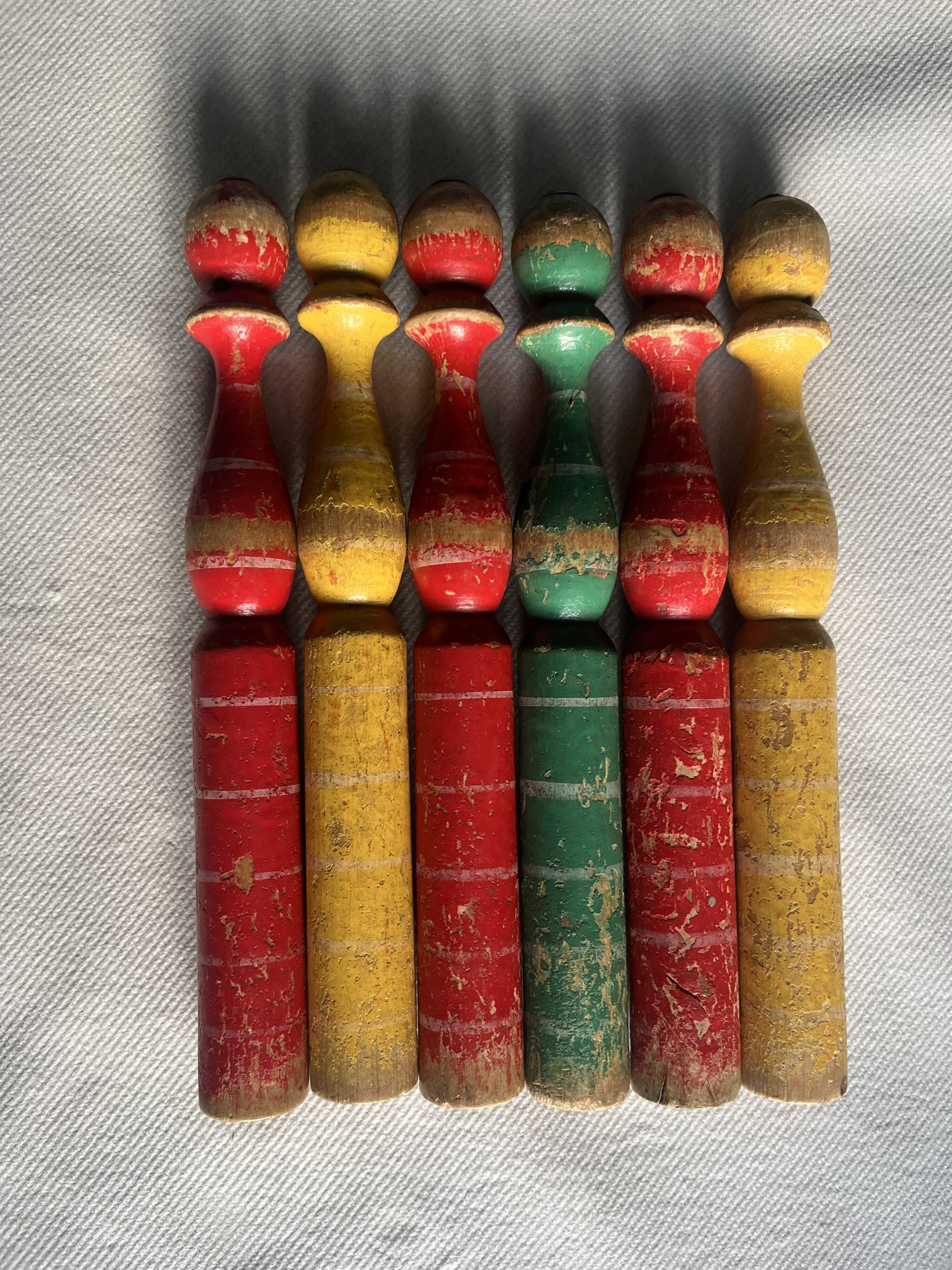 Wooden bowling game