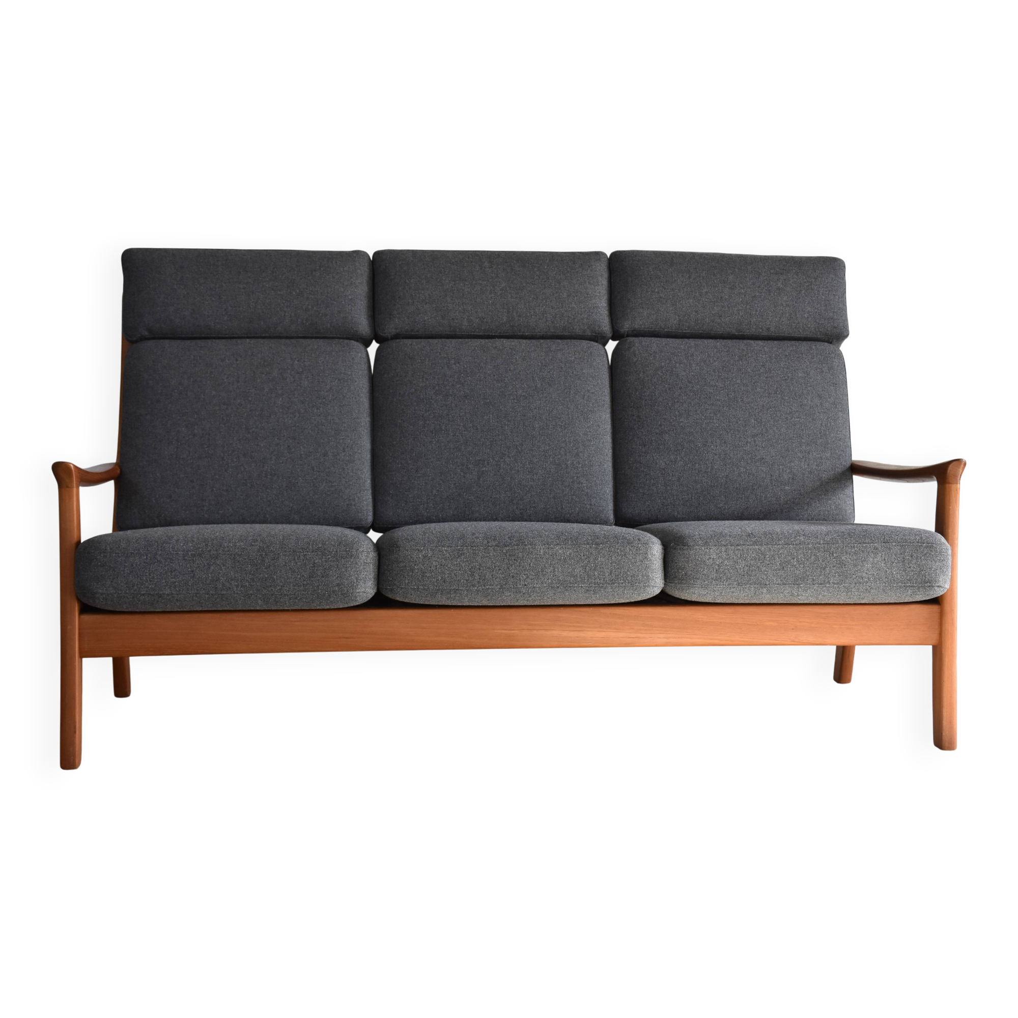 Mid Century Highback Sofa 60s Kvadrat Fabric