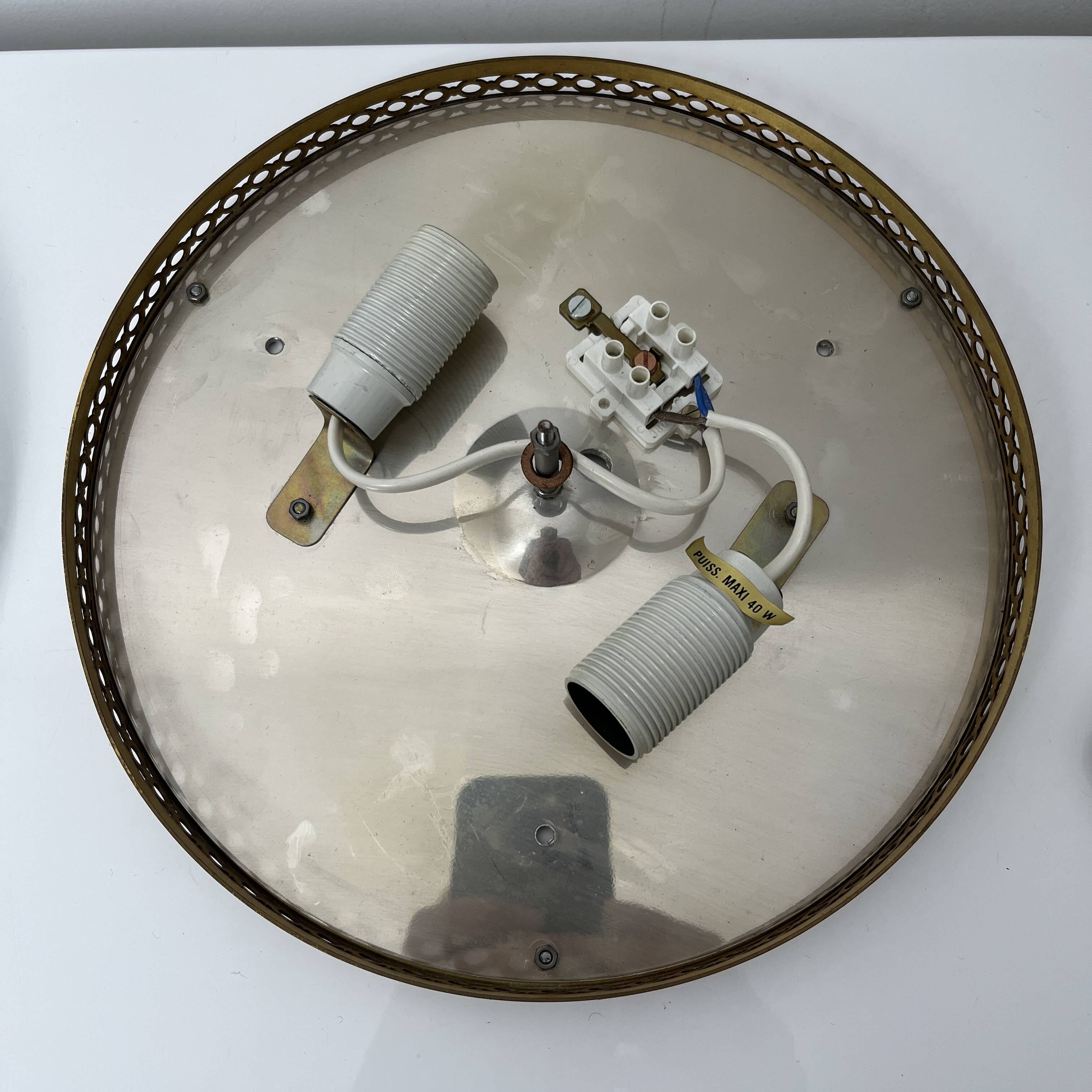 Lucien Gau Two-light gold/crystal ceiling light 680/25