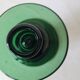 Empoli verde candle holder in green glass