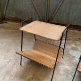 Pair of Raoul Guys Wicker Magazine Racks Circa 195