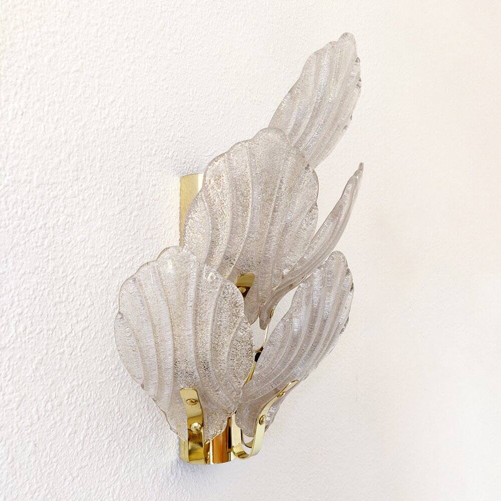 Brass & Murano Sconce, 1960s