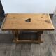 Low rectangular wooden stool