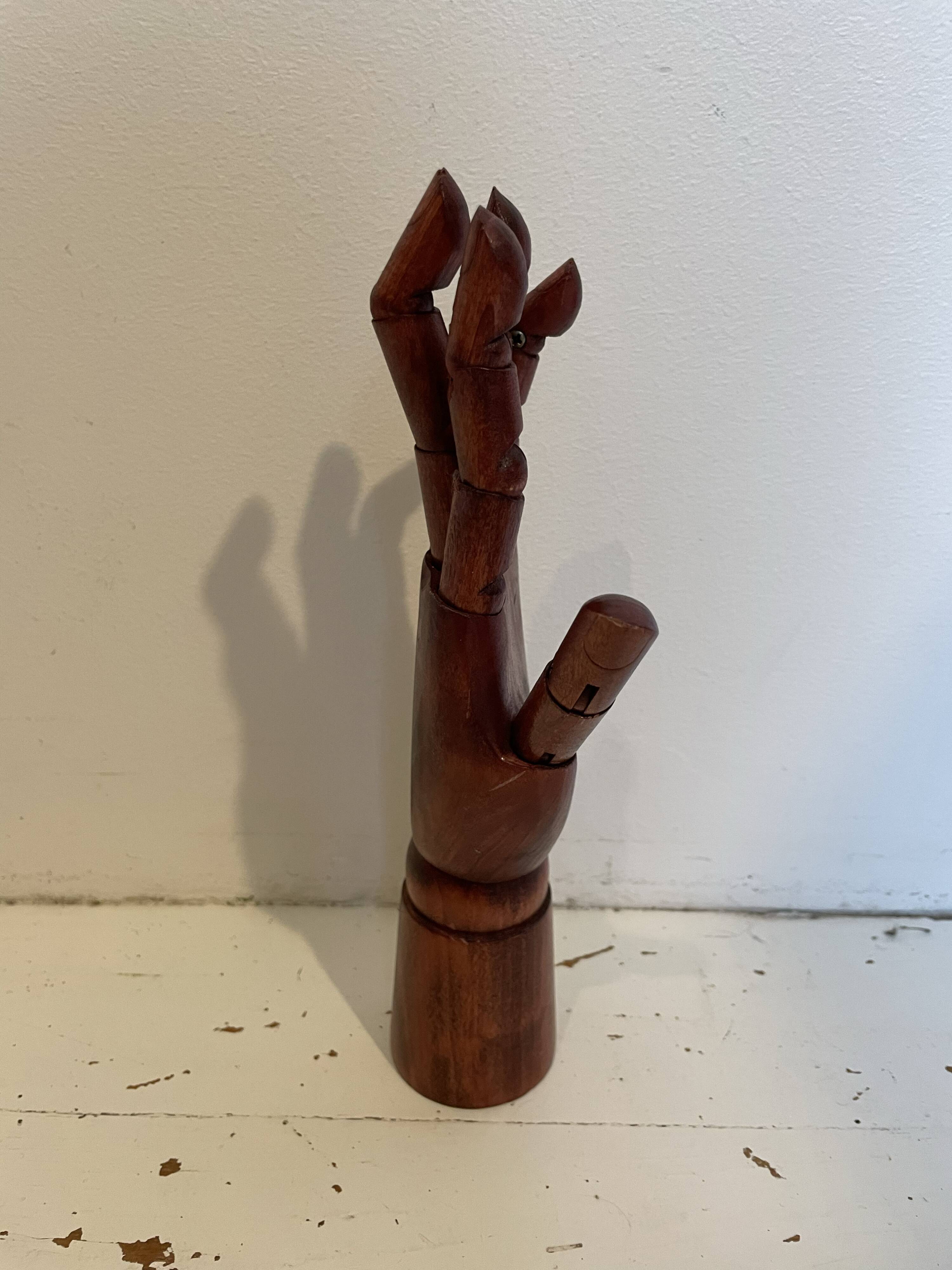 Wooden articulated hand