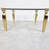 Brass and glass coffee table, 1970s