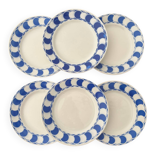 Lot de 6 assiettes à dessert Digoin Sarreguemines – modèle Dorothy – v