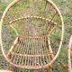 4 "shell" rattan armchairs 1960's