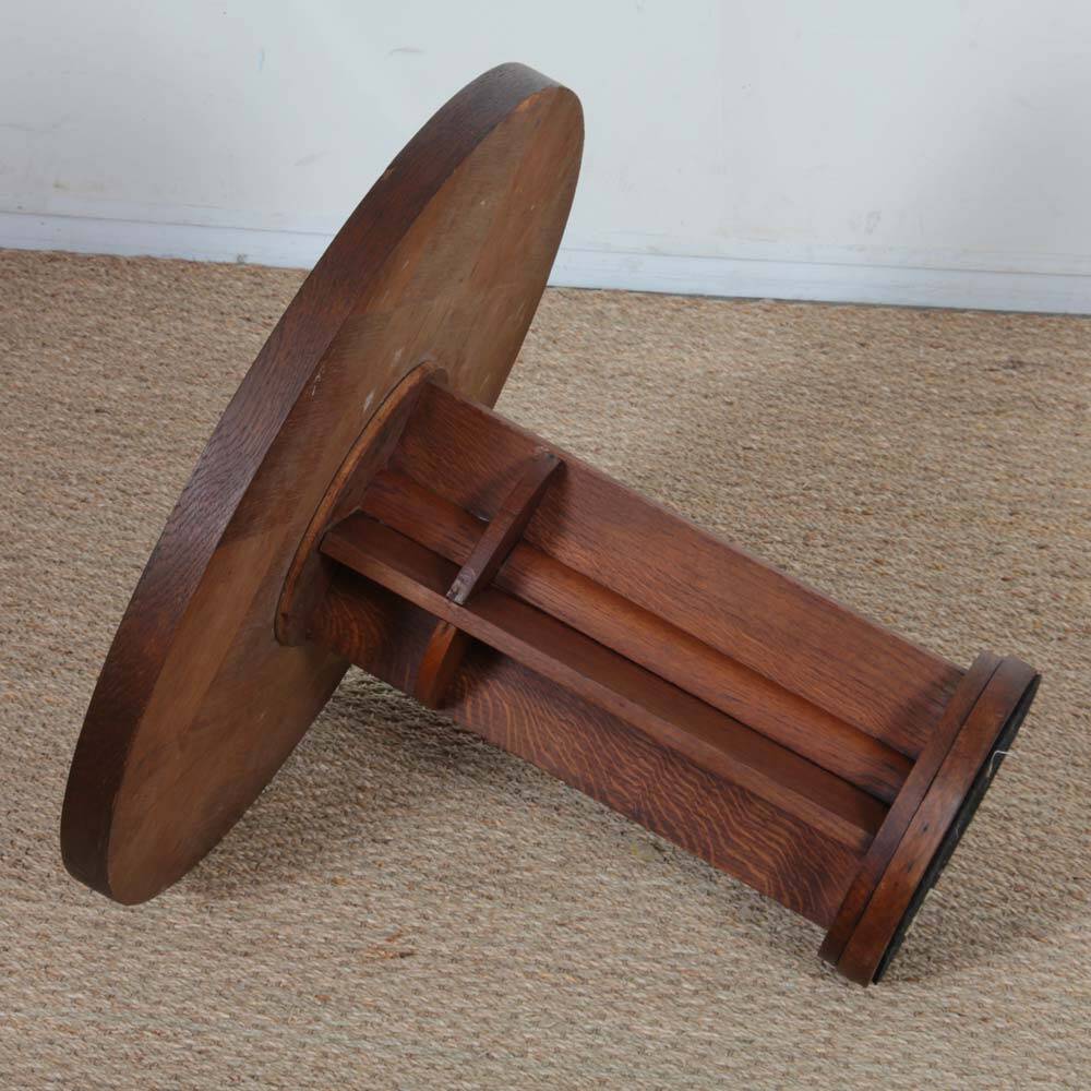 Table basse vintage en chêne des années 1950