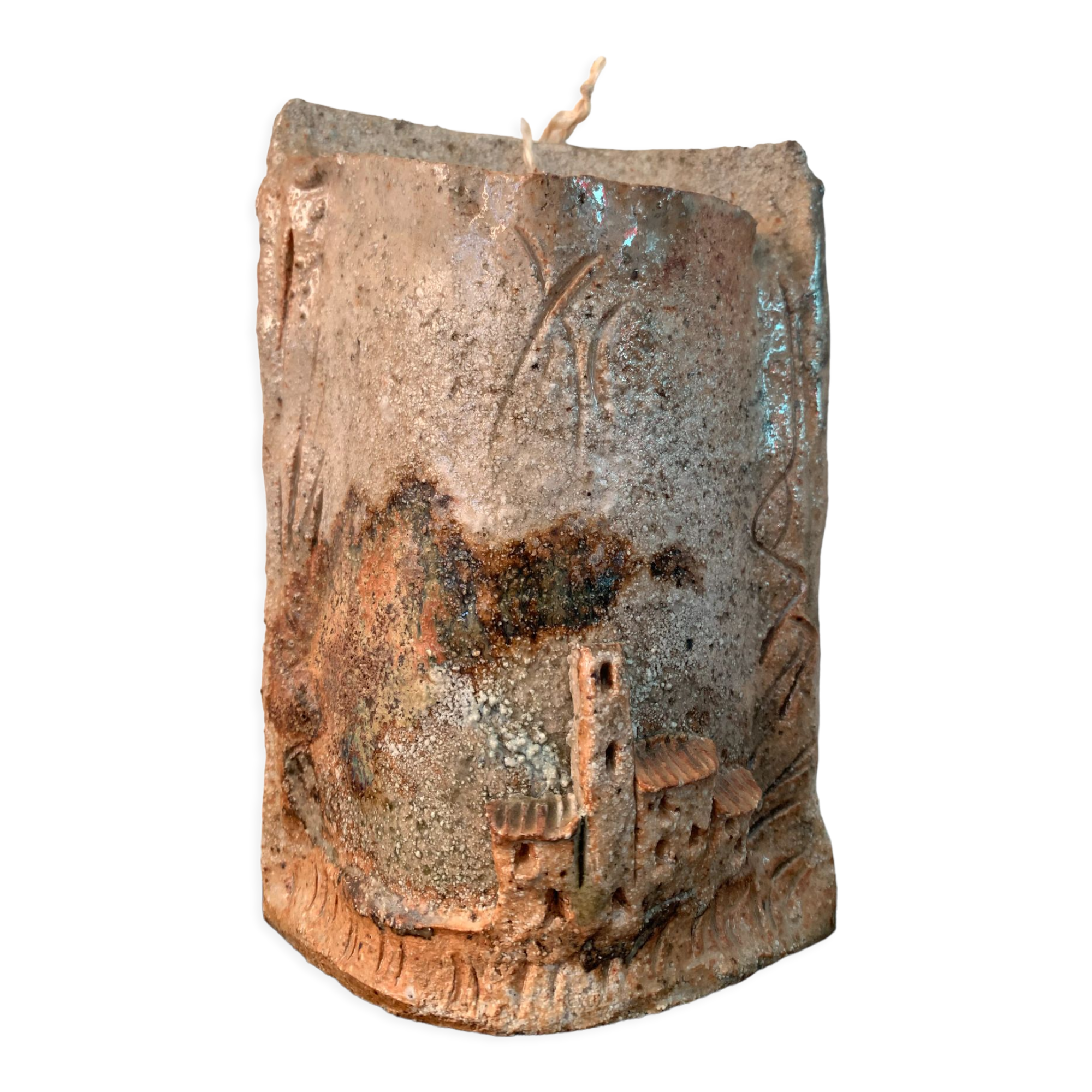 Bouquetiere or wall vase, ceramic by Volkoff, Vallauris