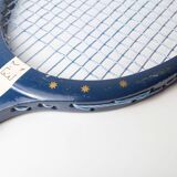 Blue Montana M505 racket with leather bag