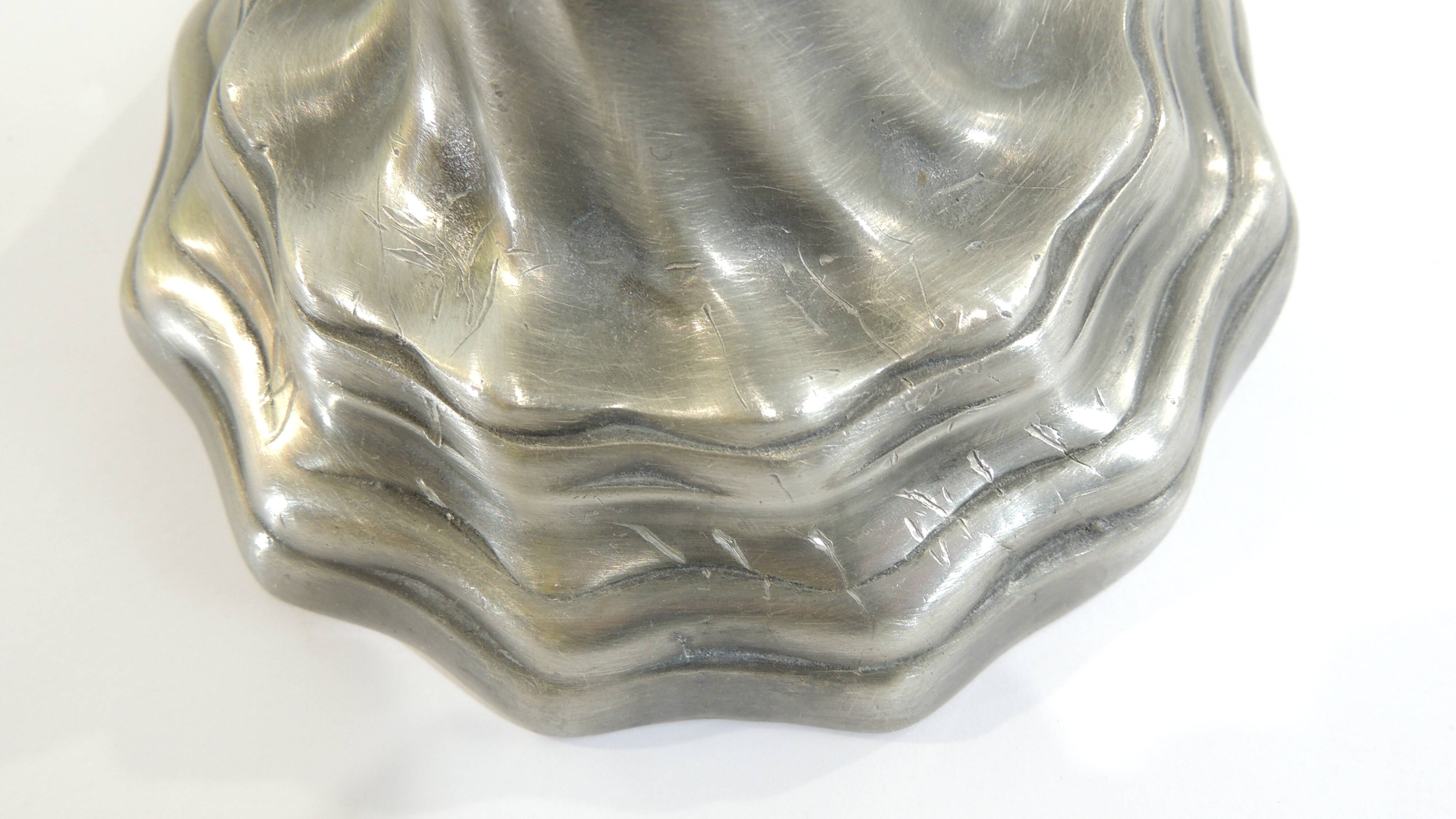 19th century/vintage pewter candle holder